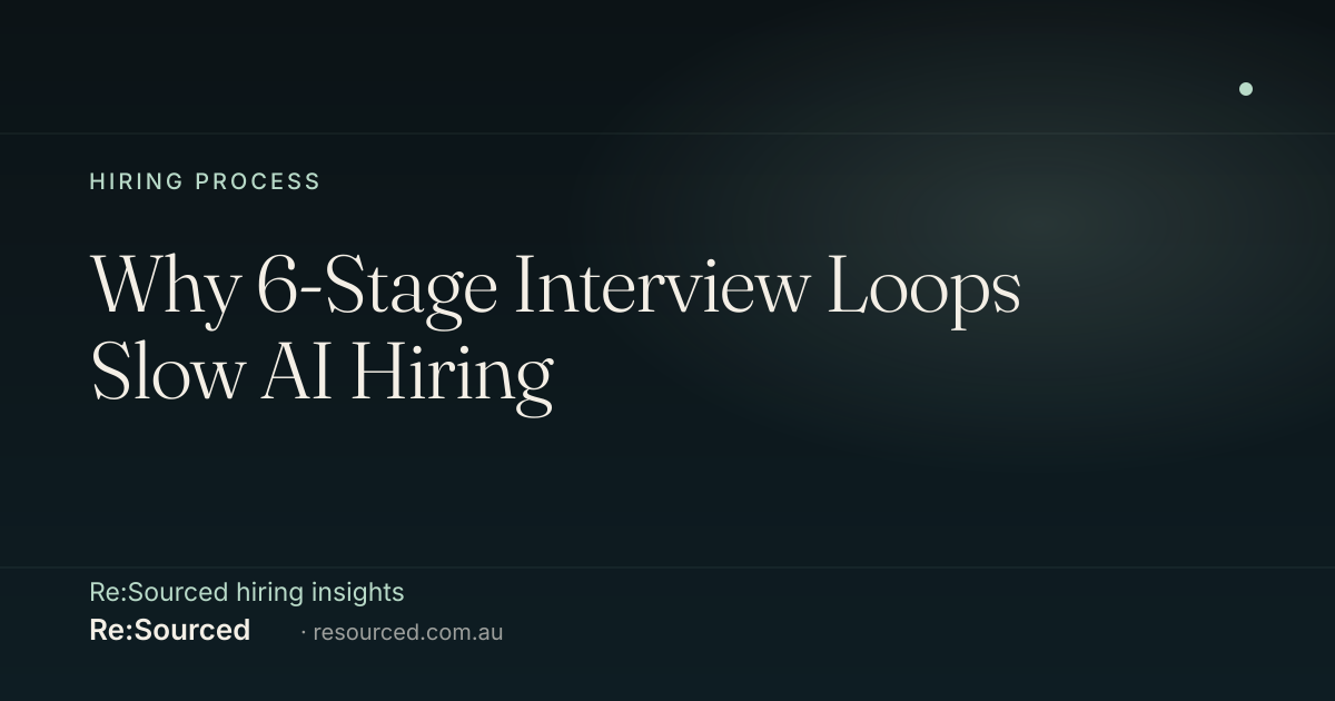 Why 6-Stage Interview Loops Slow AI Hiring | Re:Sourced